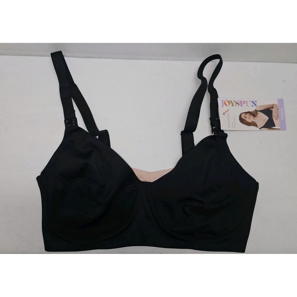 BRAND NEW WOMEN'S‎ SIZE S JOYSPUN MATERNITY WIRE-FREE NURSING BRA BLACK SOOT
